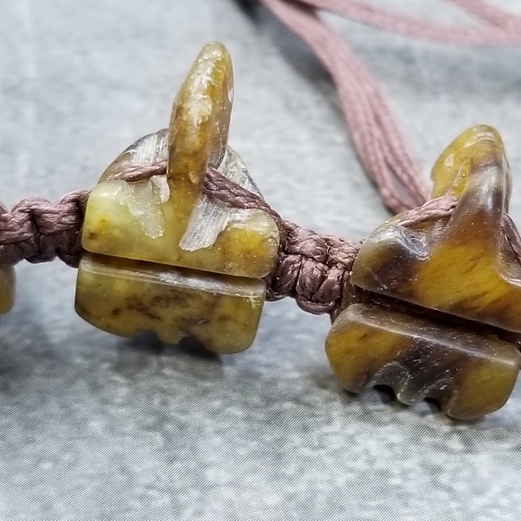 Turtle bracelet carved stone agate bracelet - Picture 8 of 14